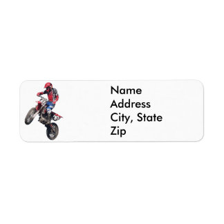 Rode Dirt Bike Etiket