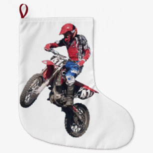 Rode Dirt Bike Grote Kerstsok