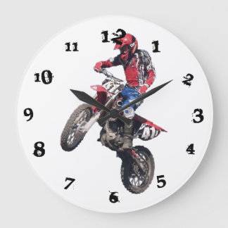 Rode Dirt Bike Grote Klok