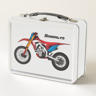 Rode dirt bike motorfiets