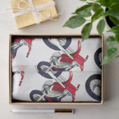 Rode Dirt Bike Motorfiets Aangepaste Kleur Achterg Tissuepapier (Geschenk)