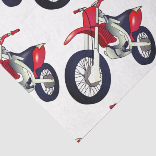 Rode Dirt Bike Motorfiets Aangepaste Kleur Achterg Tissuepapier (Detail)