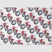 Rode Dirt Bike Motorfiets Aangepaste Kleur Achterg Tissuepapier (Voorkant)