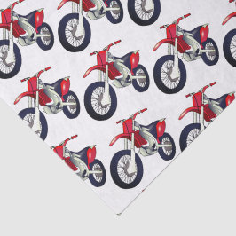 Rode Dirt Bike Motorfiets Aangepaste Kleur Achterg Tissuepapier