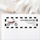 Rode Dirt Bike Retouradres Etiket (Insitu)
