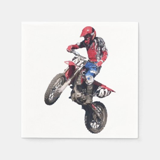 Rode Dirt Bike Servet (Voorkant)