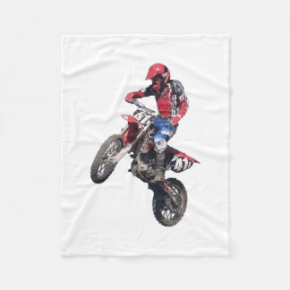 Rode Dirtbike Fleece Deken
