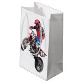 Rode Dirtbike Klein Cadeauzakje (Achterkant Gekanteld)