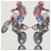 Rode Dirtbike Stof (Close Up)