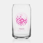 Rode Disco Boogie Bruiloftsborrel Blikvorm Glas (Achterkant)