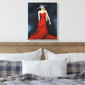 Rode Diva Schilderij Unieke Flamenco Danser Fine A Canvas Afdruk (Insitu (Slaapkamer))