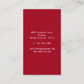 Rode DNA Medische Wetenschap Modern Visitekaartje (Achterkant)