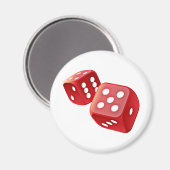 rode dobbelsteen magneet (Voorkant / Achterkant)
