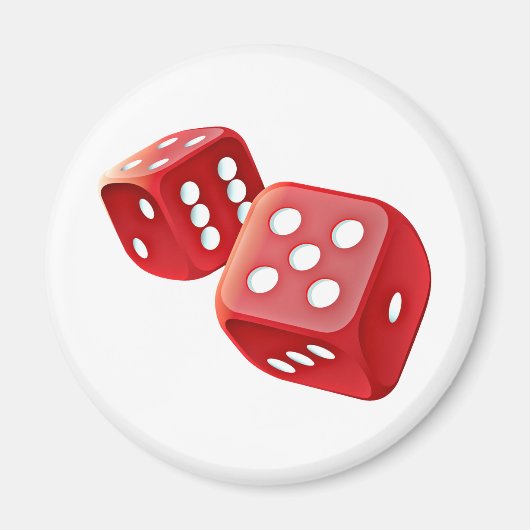 rode dobbelsteen magneet (Voorkant)