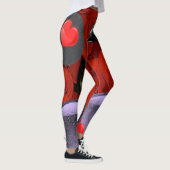 rode dobbelstenen zwarte kousen leggings lang (Rechts)