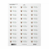 Rode Dobermann Pinscher Hond Eucalyptusblad Krans Etiket (Full Sheet)