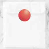 Rode Dodgeball Ronde Sticker (Tas)