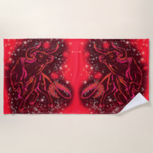 Rode doekjes die in Sterrennacht lopen