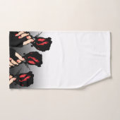 Rode doekset voor rozen bad handdoek (Handdoek)