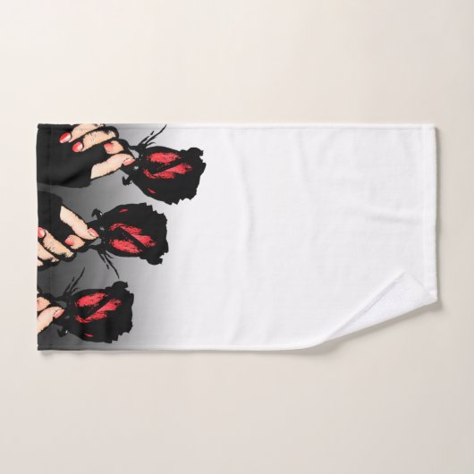Rode doekset voor rozen bad handdoek (Handdoek)