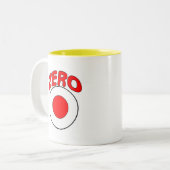 Rode doelwit tweekleurige koffiemok (Voorkant links)