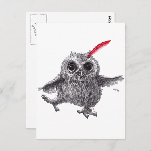 Rode doezelaar - de baas briefkaart (Voorkant / Achterkant)