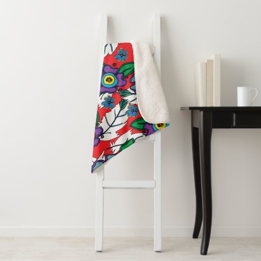 Rode Doezeldeken Sherpa Deken (In situ)