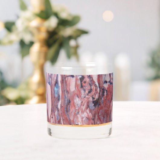 Rode dolomiet mineraal steen patroon whisky glas (Insitu (Huwelijk))