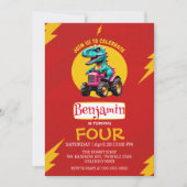 RODE donder Schattigee dinosaurus Boer truck Verja Kaart (Voorkant)