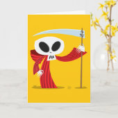 Rode dood - Wenskaart Kaart (Gele Bloem)