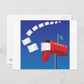 Rode doos briefkaart (Voorkant / Achterkant)