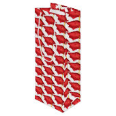 rode doppen met gouden tassel wijn cadeautas (Achterkant Gekanteld)