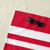 Rode Douanenaam & Nummer Sportfan Strandlaken (In situ)