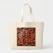 Rode Double Happiness Canvas tas - ideaal voor bru (Voorkant)