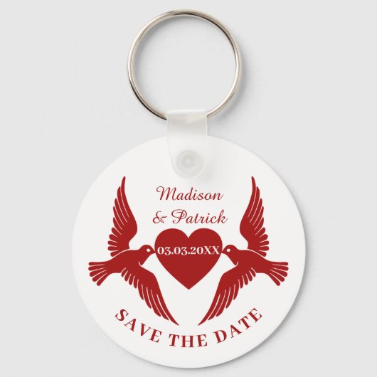 Rode doven sleutelhanger (Voorkant)