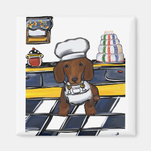 Rode Doxie Chef Magneet