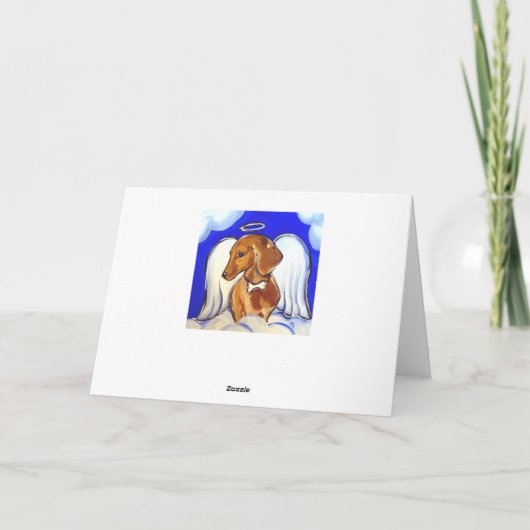 Rode Doxie Engel Kaart (Achterkant)