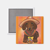 Rode Doxie Magneet (Voorkant / Achterkant)
