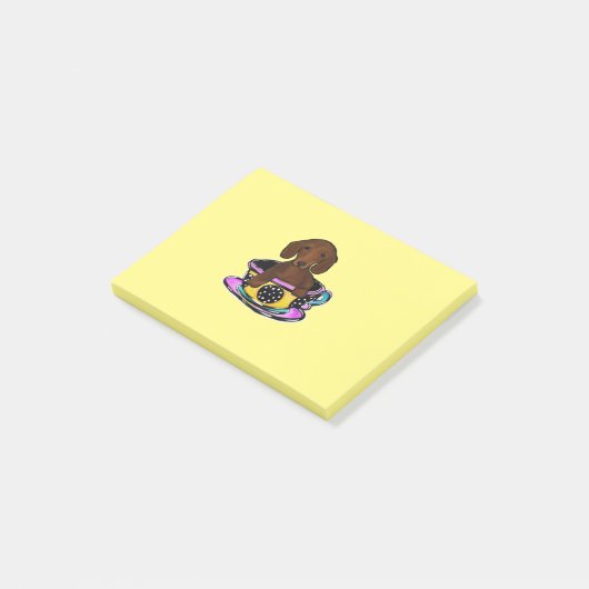 Rode Doxie Post-it® Notes (Schuin)