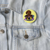 Rode Doxie Ronde Button 5,7 Cm (In situ)