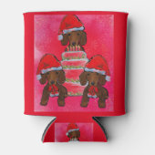 Rode Doxies Kerstmis Blikjeskoeler (Voorkant)