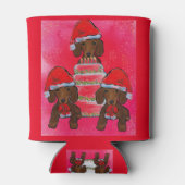 Rode Doxies Kerstmis Blikjeskoeler (Achterkant)