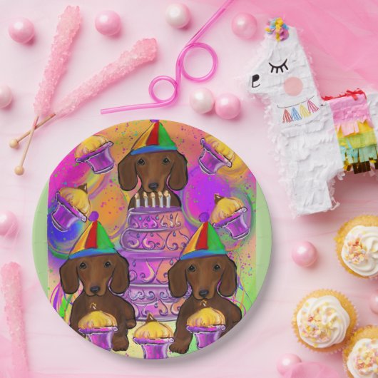 Rode Doxies Papieren Bordje (Feest)