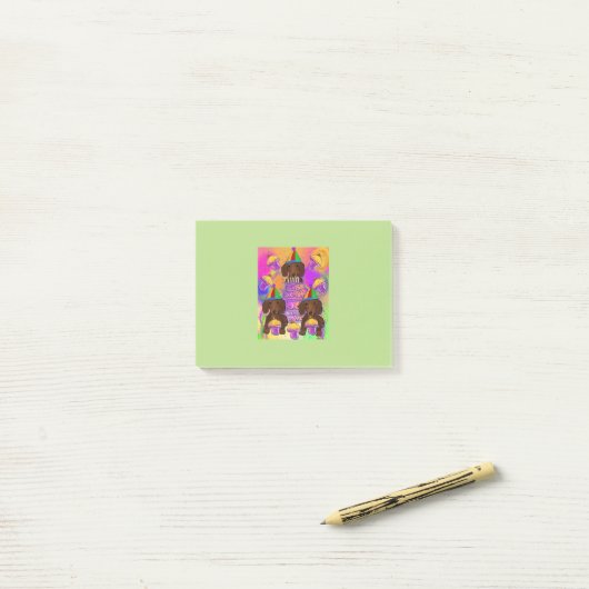 Rode Doxies Post-it® Notes (Op bureau)