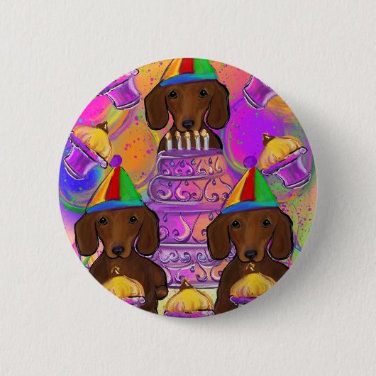 Rode Doxies Ronde Button 5,7 Cm (Voorkant)