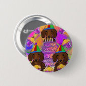 Rode Doxies Ronde Button 5,7 Cm (Voorkant /achterkant)
