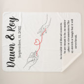 Rode draad van het lot, bruiloftsgeschenk van het sherpa deken (Voorkant (horizontaal))