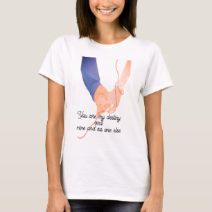 Rode draad van het lot - Soulmate Hand-Holding Lov T-shirt