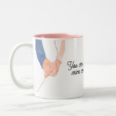 Rode draad van het lot - Soulmate Hand-Holding Lov Tweekleurige Koffiemok (Links)
