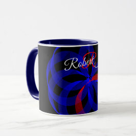 Rode Draaiende Accent Geometrische Koffiemok Mok